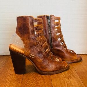 Bed Stu Brown Ankle Boots with Zipper